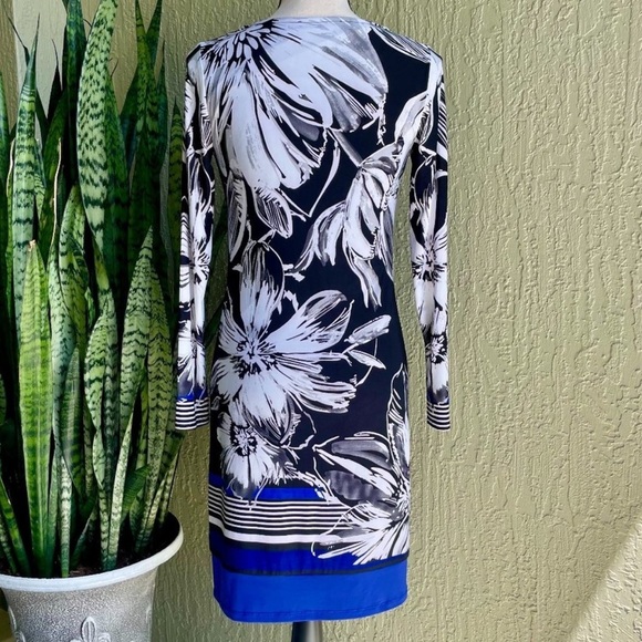 INC. International Concepts Floral Black and Blue Dress - Picture 3 of 5